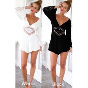 White and Black Insert Romper